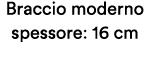 Braccio moderno spessore: 16 cm