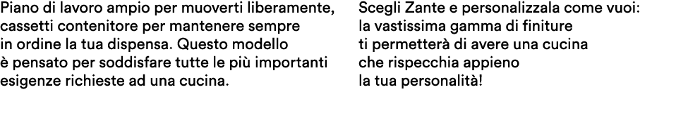 Piano di lavoro ampio per muoverti liberamente, cassetti contenitore per mantenere sempre in ordine la tua dispensa. ...