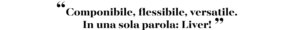 “Componibile, flessibile, versatile. In una sola parola: Liver! ”