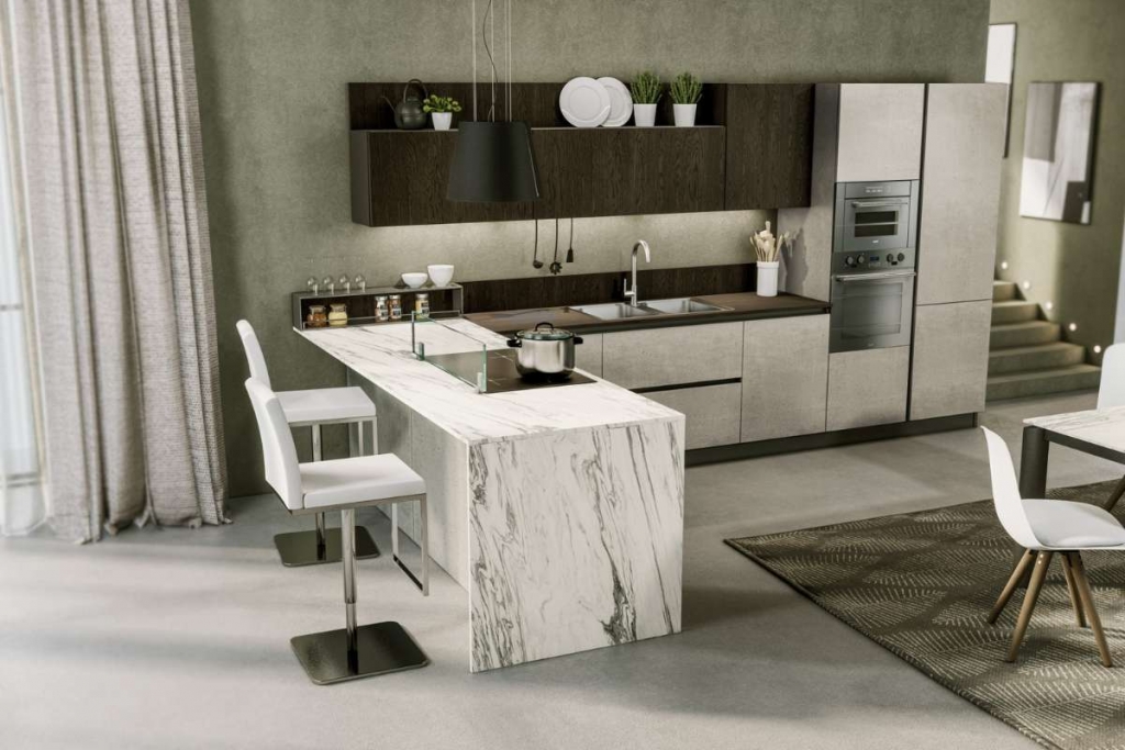 Arredo cucina rettangolare